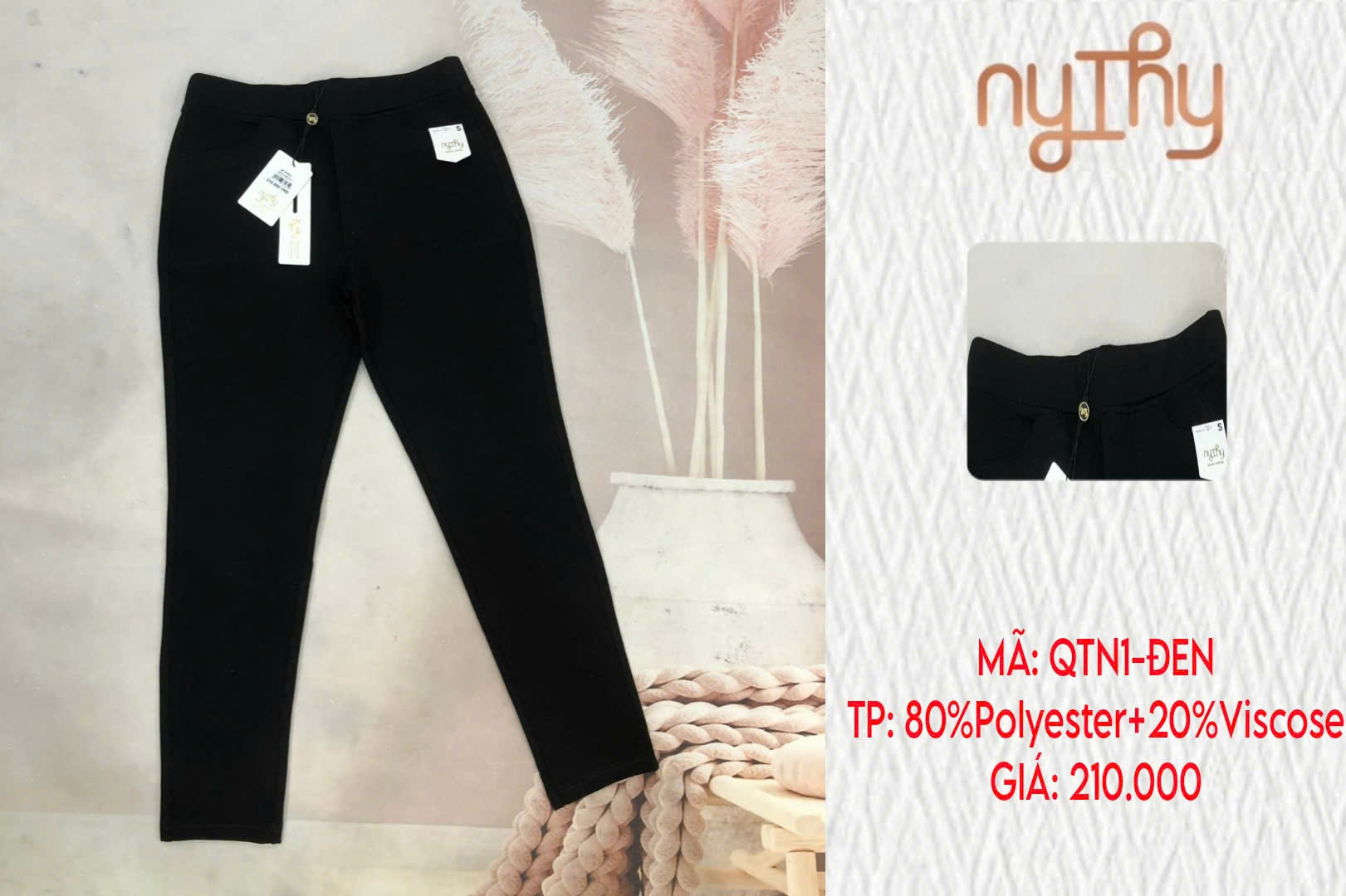 Quần tây nữ dài màu đen ( kiểu 1-210 )