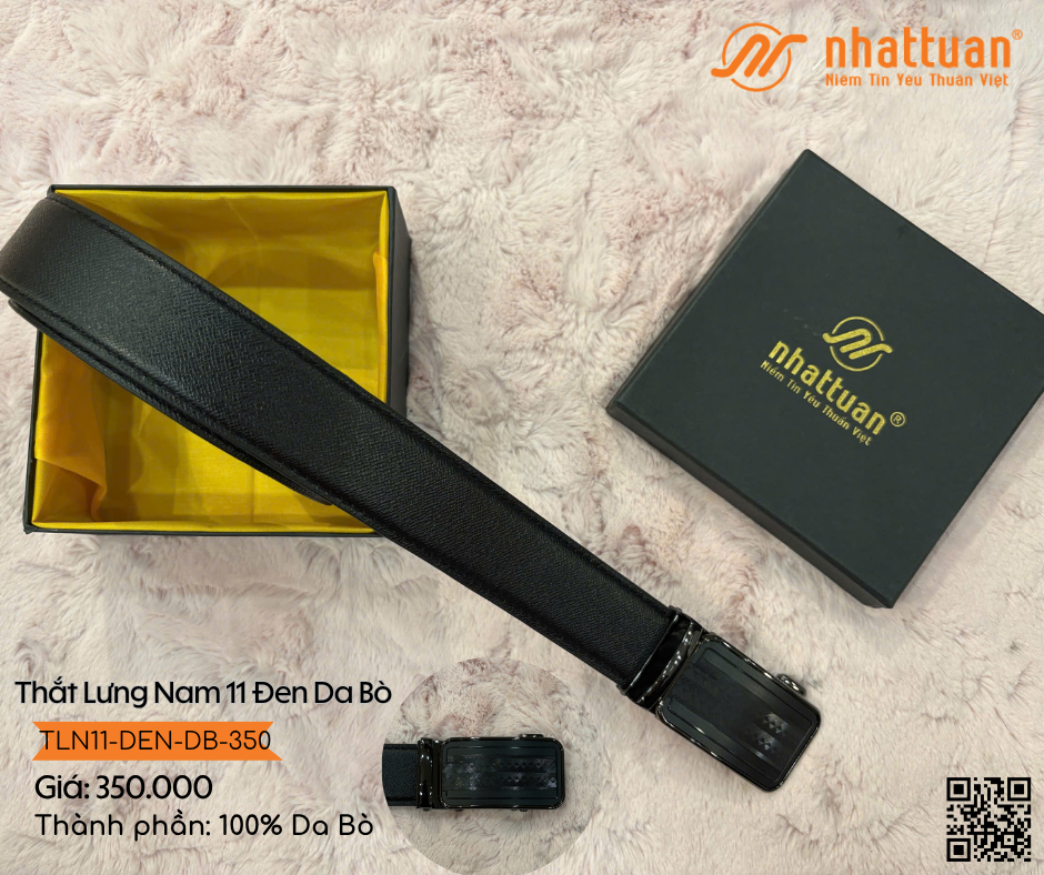 Thắt Lưng Nam 11 Đen Da Bò 350