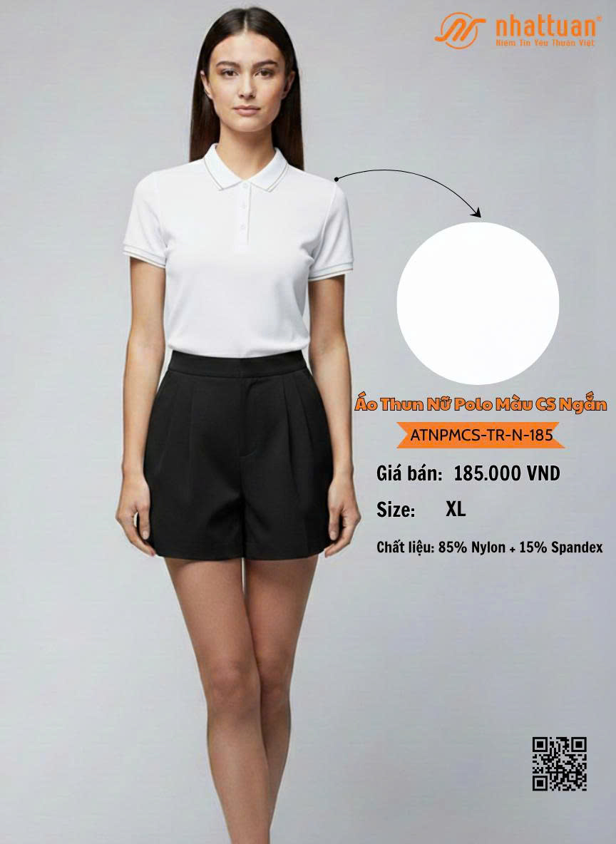 Áo Thun Nữ Polo Màu CS Ngắn 185.