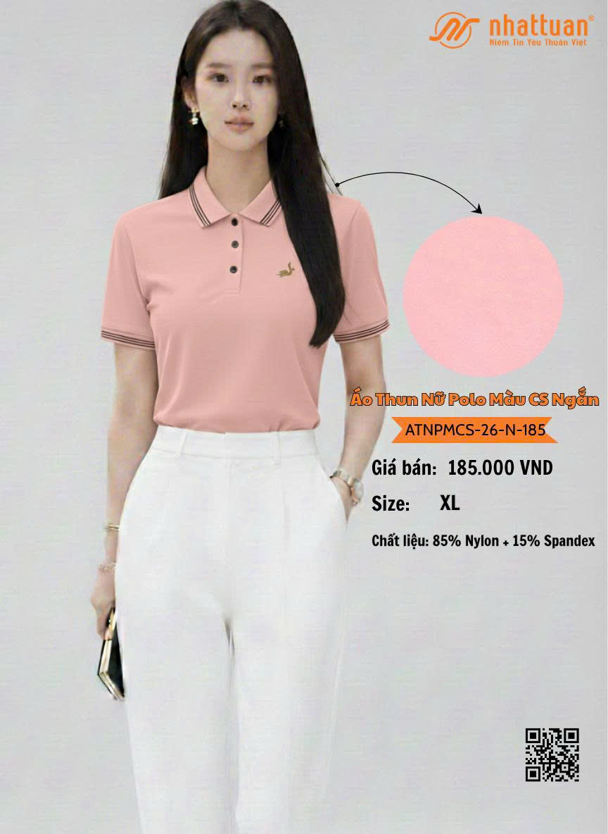 Áo Thun Nữ Polo Màu CS Ngắn 185.