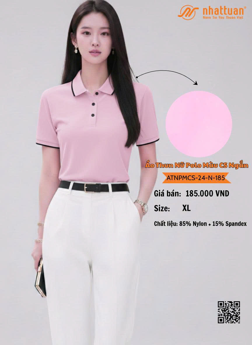 Áo Thun Nữ Polo Màu CS Ngắn 185.