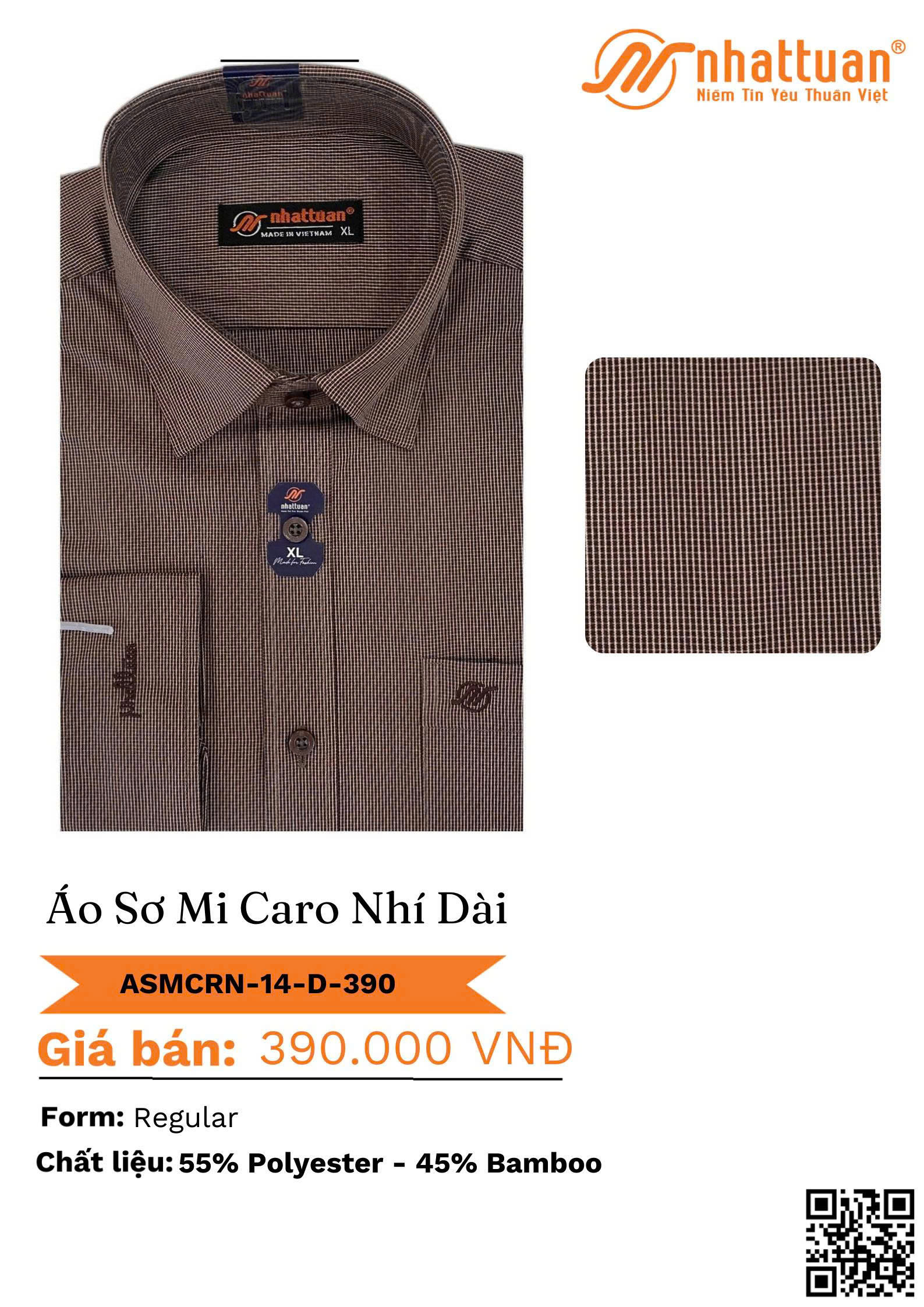 Áo Sơ Mi Caro Nhí Tay Dài