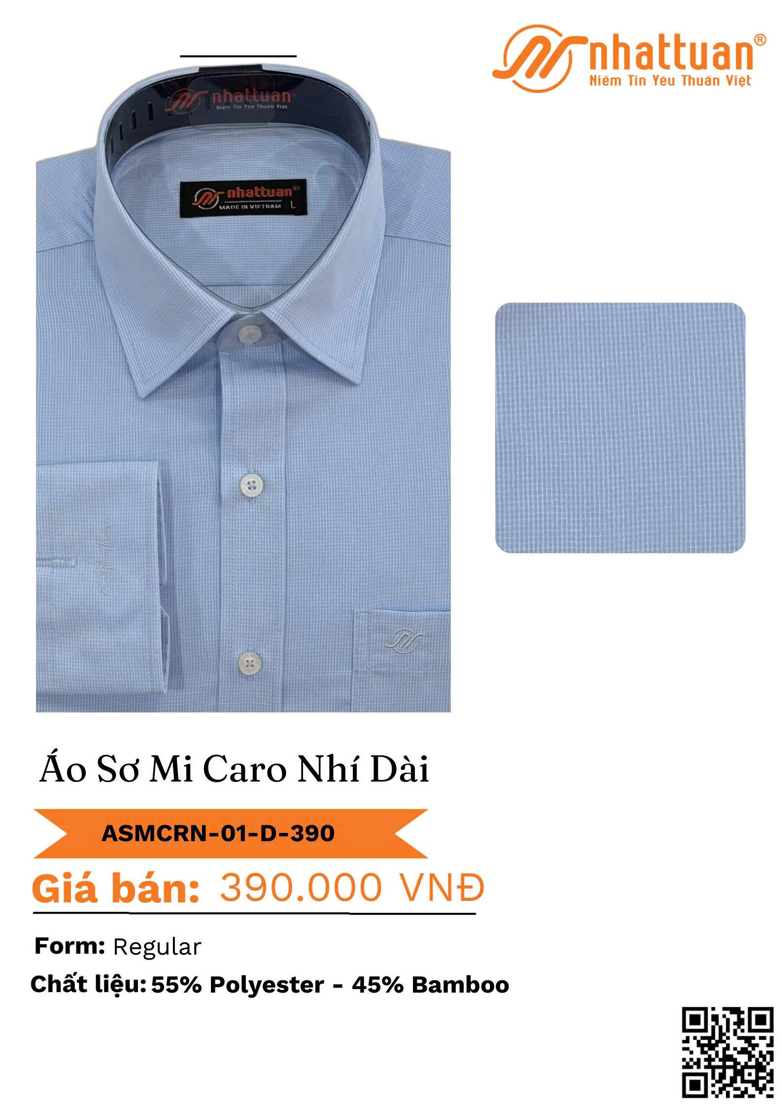 Áo Sơ Mi Caro Nhí Tay Dài