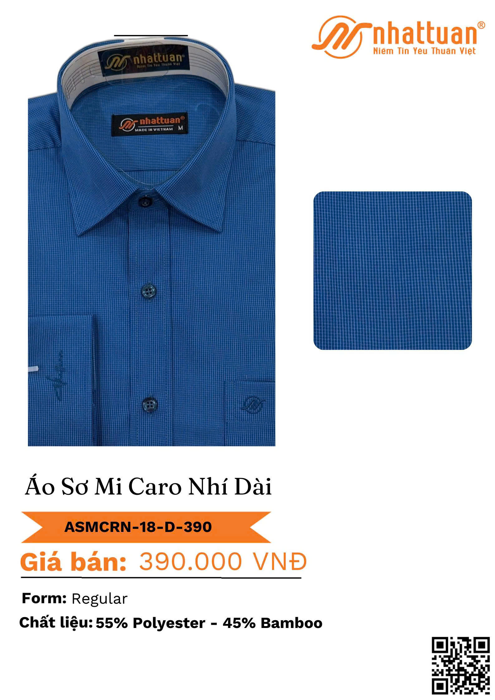 Áo Sơ Mi Caro Nhí Tay Dài