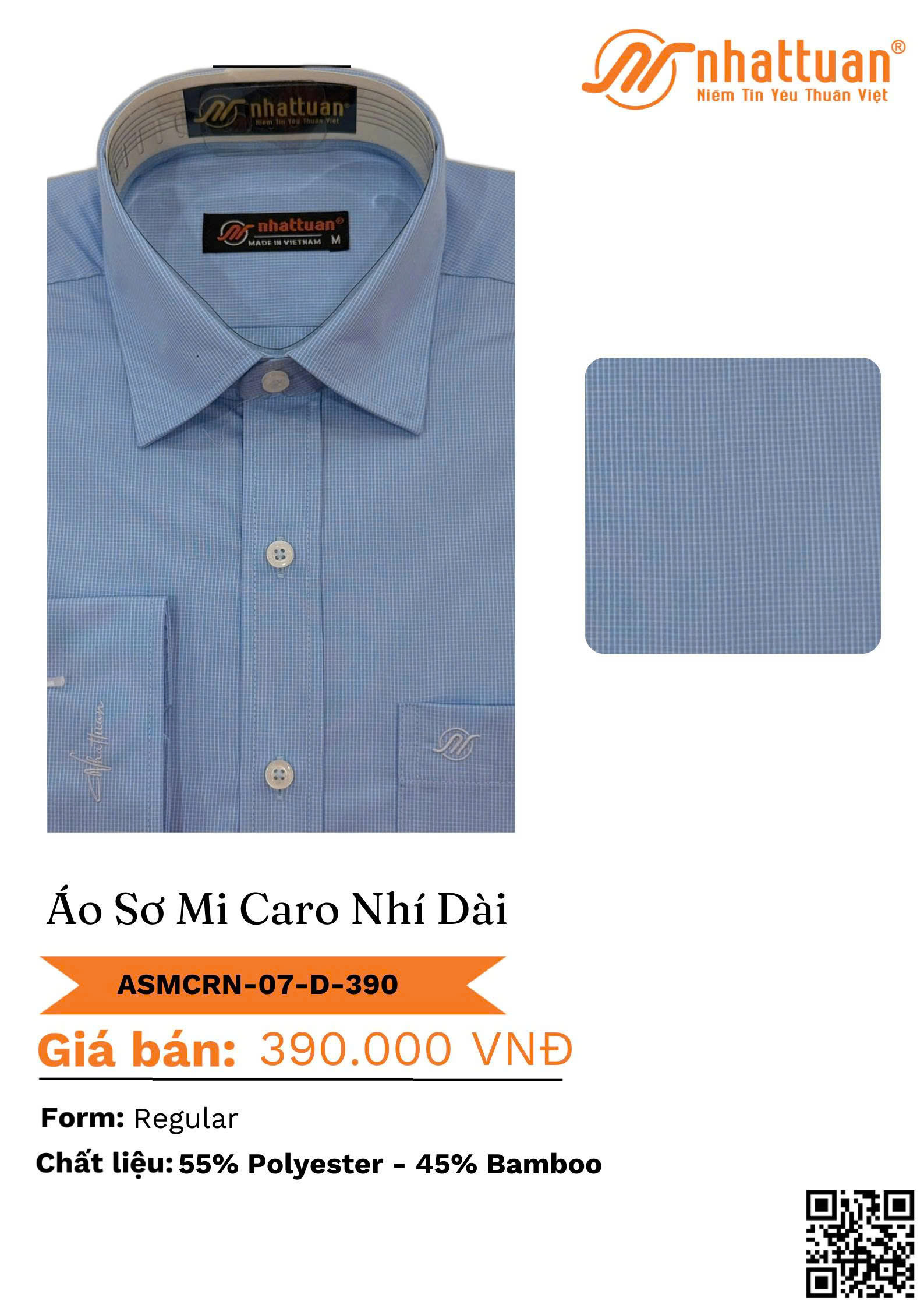 Áo Sơ Mi Caro Nhí Tay Dài