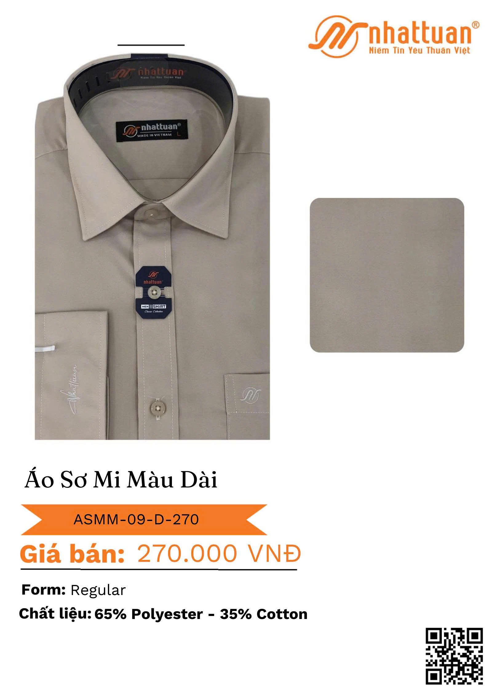 Áo Sơ mi Màu Tay Dài