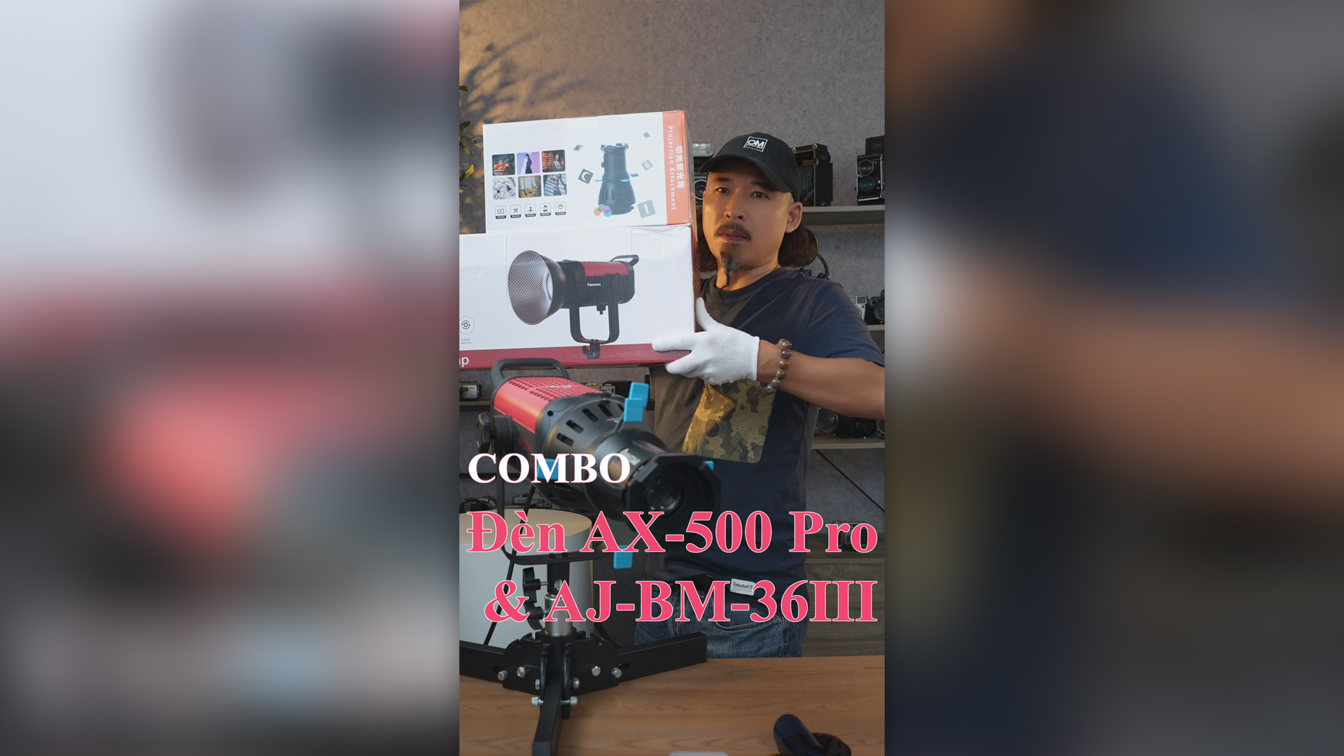 Combo Đèn AMASTAR AX-500 PRO Và Bộ Tạo Hình AJ-BM-36III