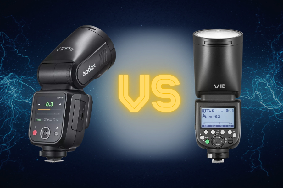 So Sánh Godox V100 Và Godox V1 Pro: Bản Nâng Cấp 100W Có Thực Sự 
