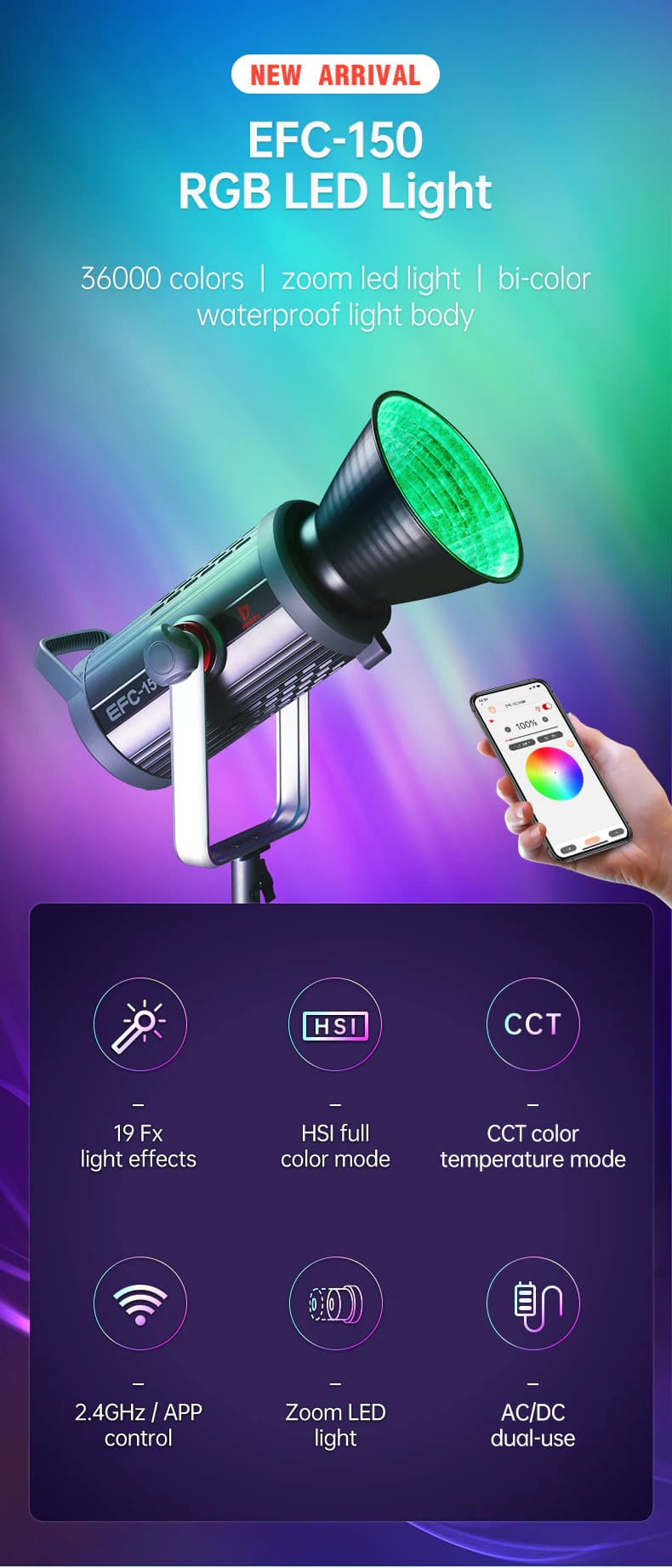 den led jinbei efc-150 rgb