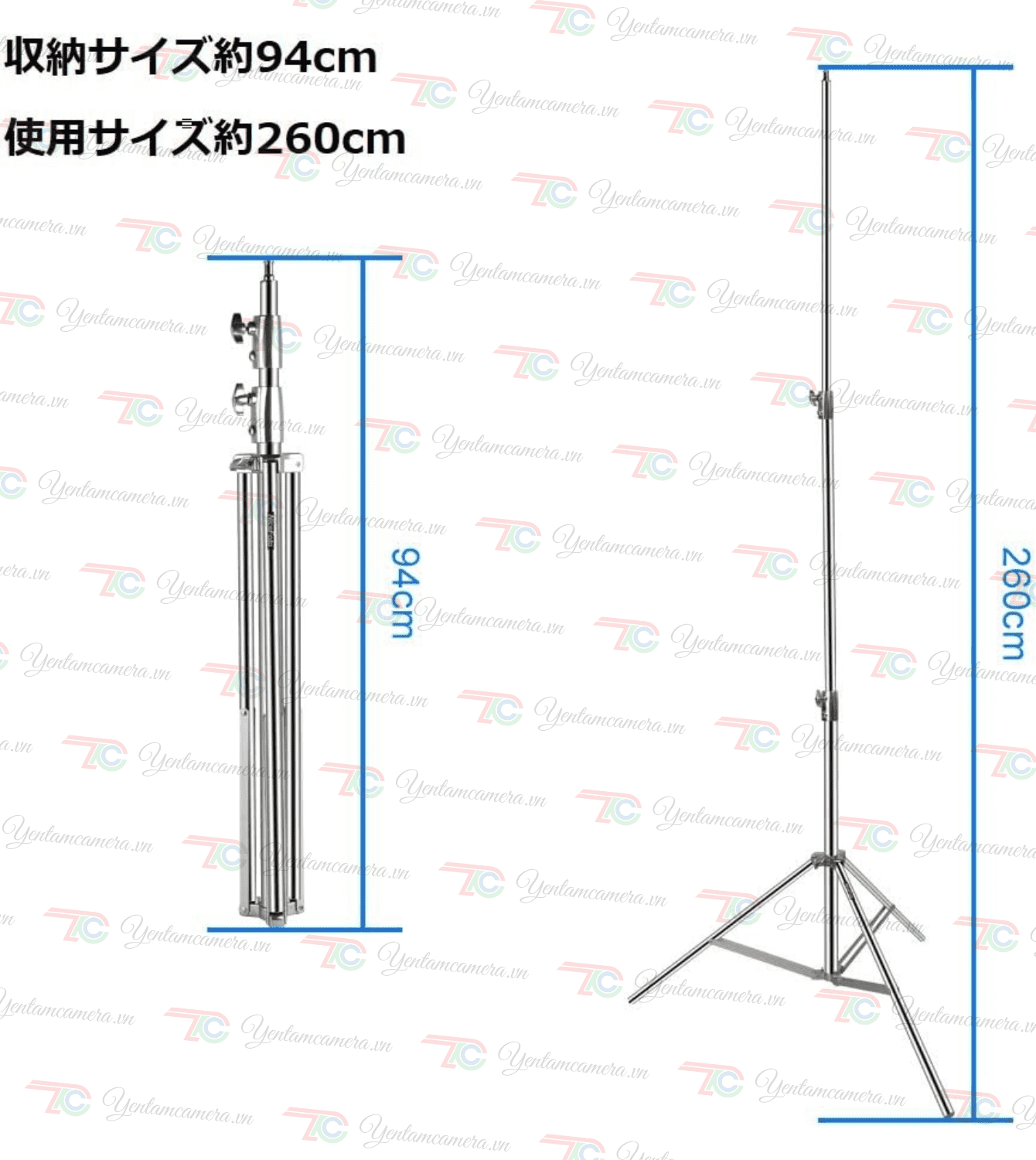 Chân đèn Inox NiceFoto LS280S | Hàng chính hãng