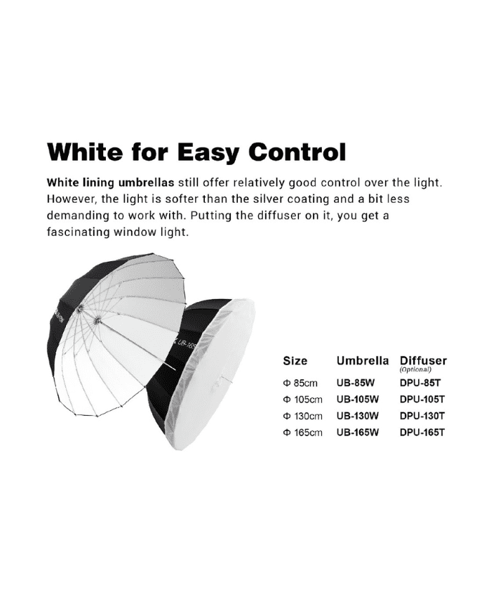 Dù phản trắng Godox Parabolic White UB-W