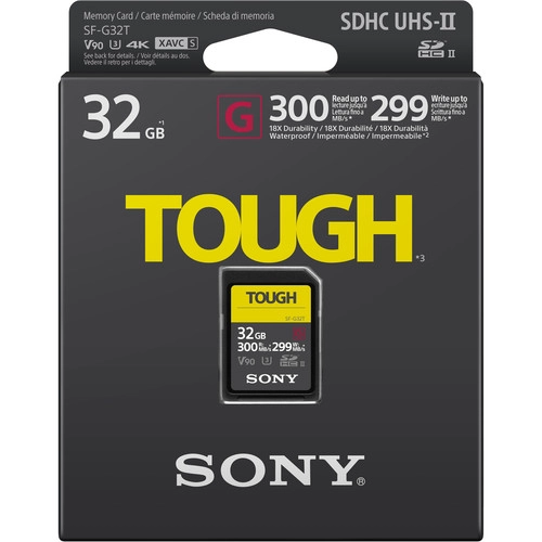 Thẻ nhớ SONY SD Tough SF-G32T 32GB – Đọc:300Mb/s – Ghi:299Mb/s