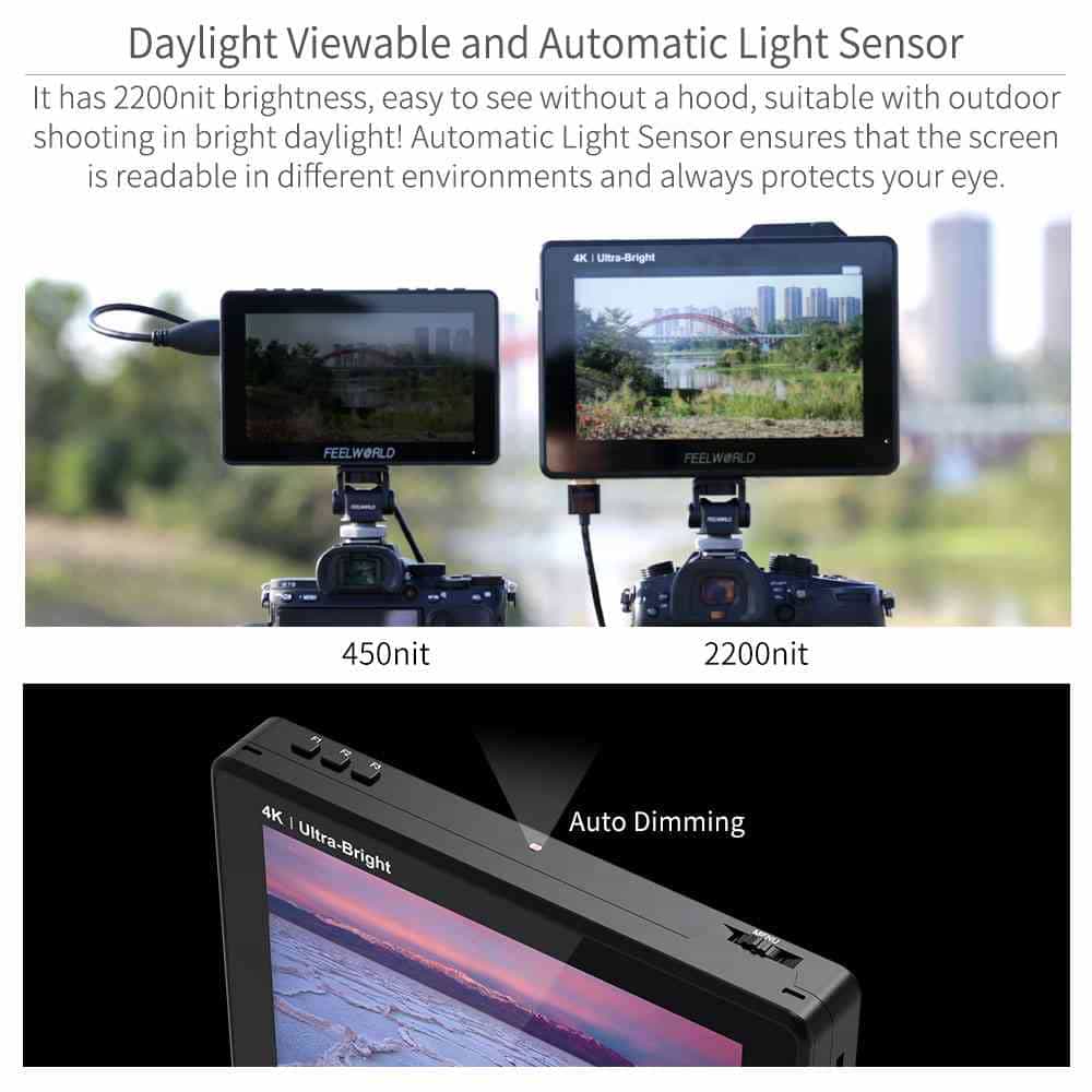 Monitor LUT7S Pro 7 Inch cảm ứng 3D LUT 4K HDMI 3G-SDI