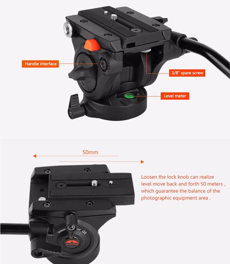 Chân Máy Quay Coman DX15 Carbon - Hàng chính hãng