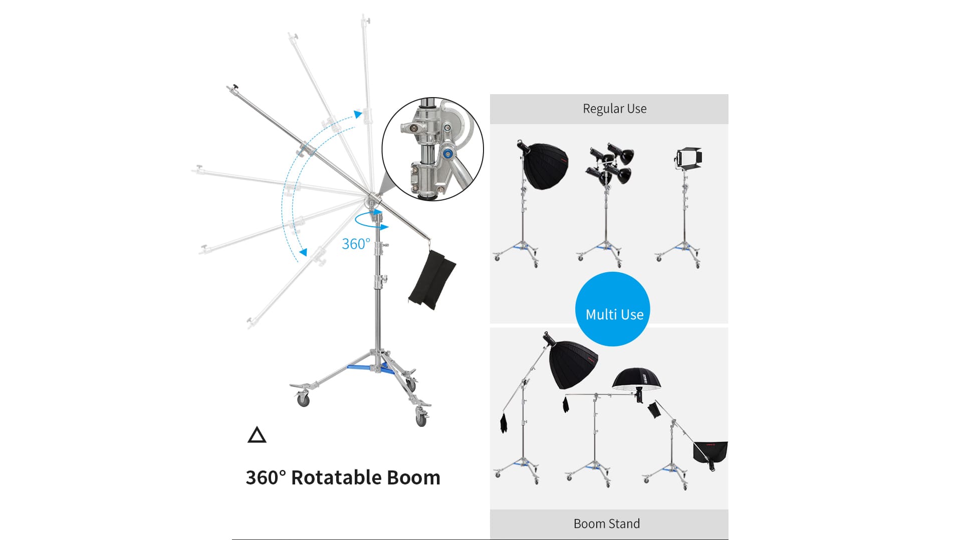 Chân boom Jinbei M6 chịu tải 20kg