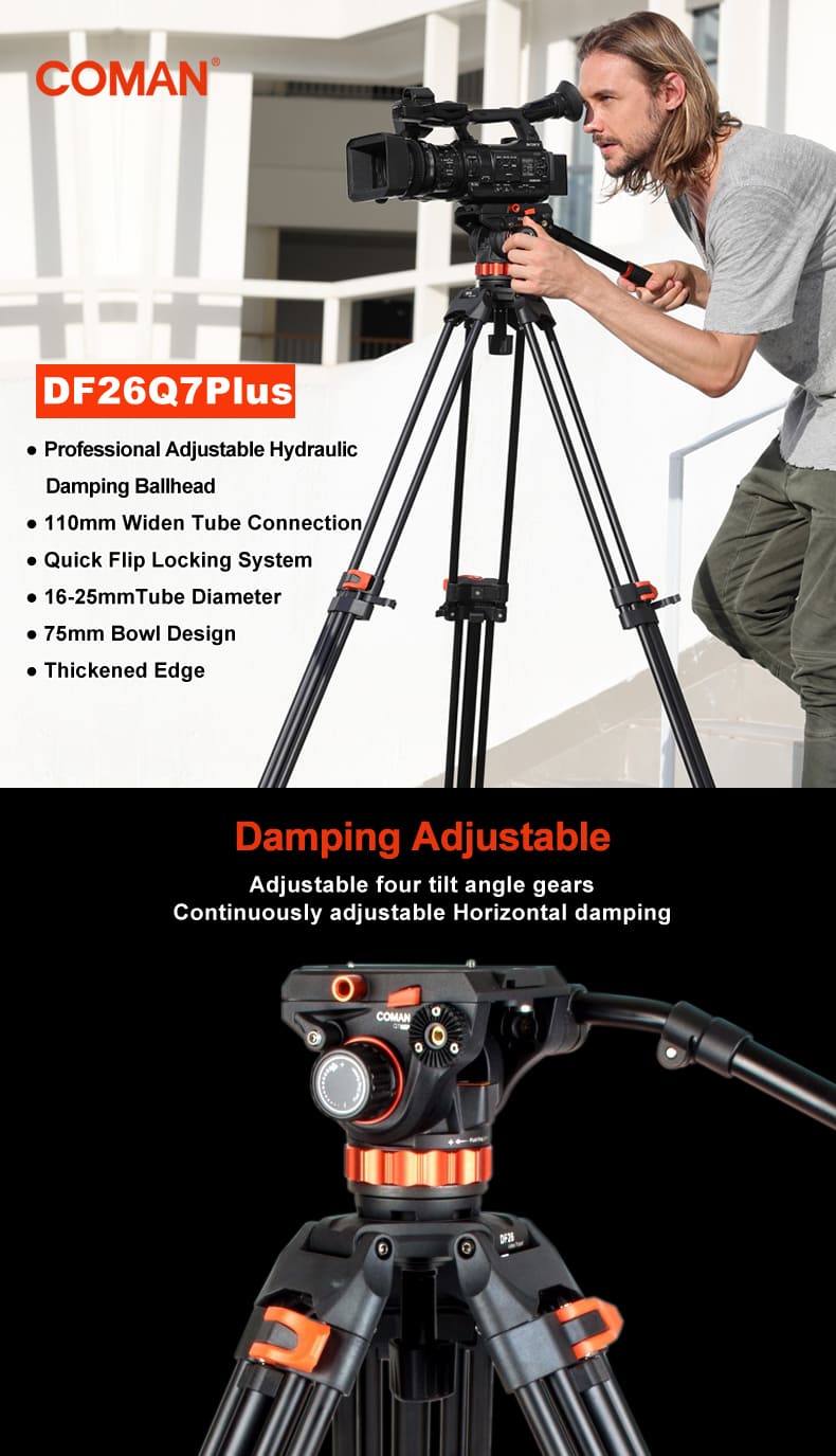 Chân máy quay Coman DF26 (Q7PLUS) - Hàng chính hãng