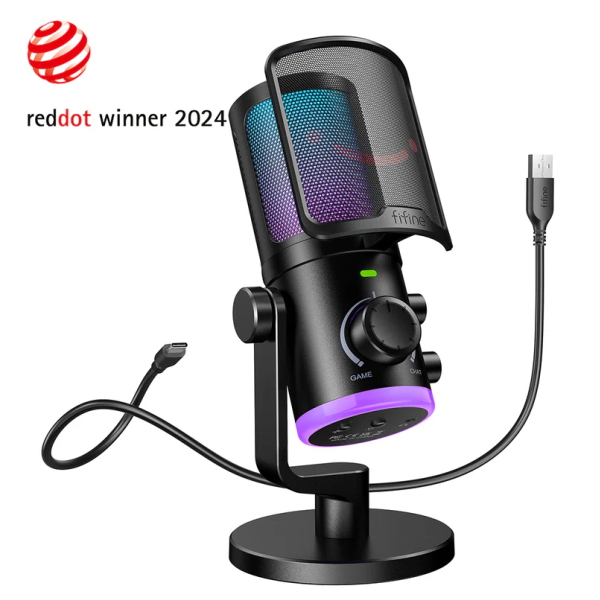 Micro FIFINE AM6 Gaming RGB Cổng USB