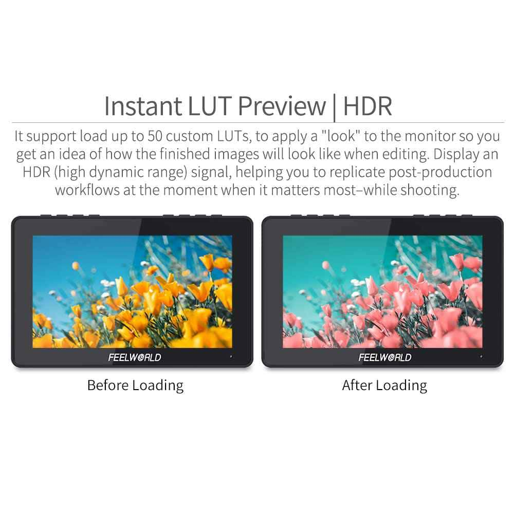 Fellworld LUT7 Pro 7 Inch màn hình cảm ứng 3D LUT 4K HDMI 3G-SDI