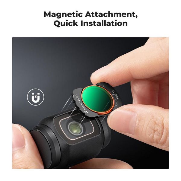 Bộ Kính Lọc K&F Concept Magnetic CPL + Black Mist 1/4 + ND2-32 (KF01.2148) Cho DJI Osmo Pocket 3 Và Pocket 4