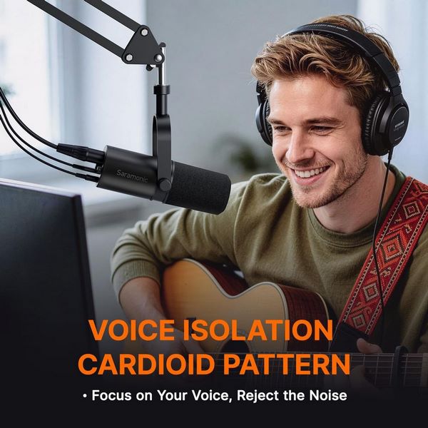 Micro Saramonic MV Pod Thu Âm Chuyên Nghiệp Cho Podcasting, Livestream Và Gaming