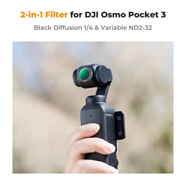 Kính Lọc K&F Concept Magnetic ND2-ND32 & Black Mist 1/4 2-in-1 (KF01.2616) Cho DJI Osmo Pocket 3 Và Pocket 4