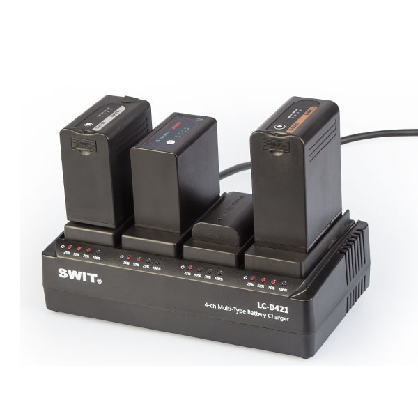 Swit LC-D421 4-ch Multi-type DV Charger