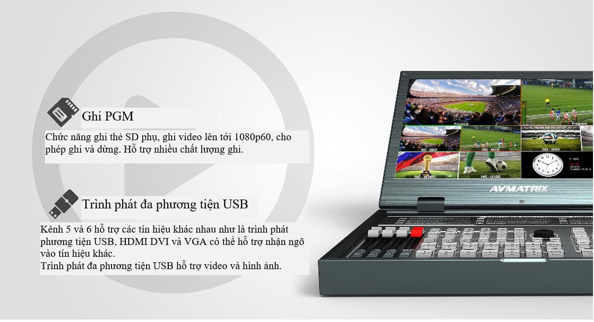 Bộ trộn Video Avmatrix PVS0615U – Hàng Chính Hãng