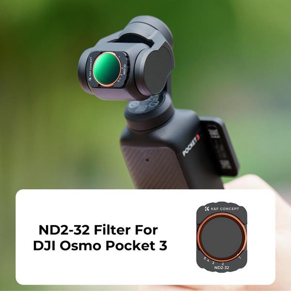 Kính Lọc K&F Concept Magnetic ND2-32 (KF01.2544) Cho DJI Osmo Pocket 3 Và Pocket 4