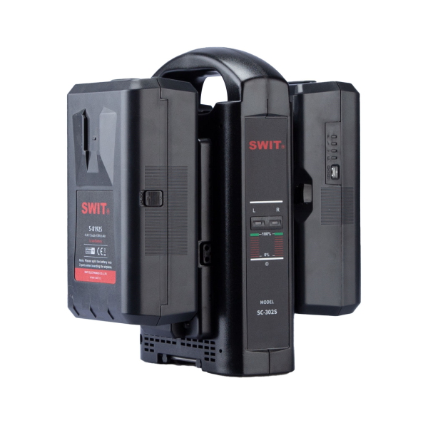 Bộ sạc Swit SC-302S 2-ch cho pin V-mount - Hàng chính hãng