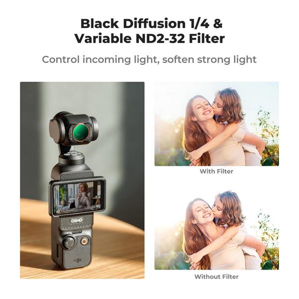 Kính Lọc K&F Concept Magnetic ND2-ND32 & Black Mist 1/4 2-in-1 (KF01.2616) Cho DJI Osmo Pocket 3 Và Pocket 4