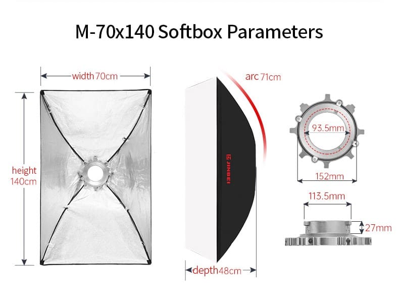 Softbox Jinbei M70x100