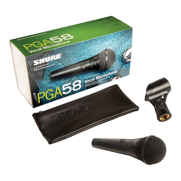 Micro Cầm Tay Shure PGA58 Cardioid Dynamic Vocal Cho Hát Chính, Hát Bè Và Biểu Diễn Sân Khấu