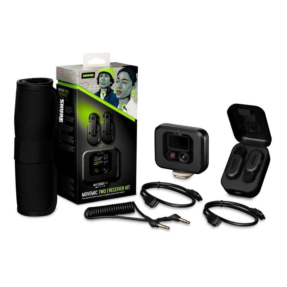 Micro Thu Âm Không Dây Shure MoveMic Two Cho Máy Ảnh, Điện Thoại Và Máy Tính