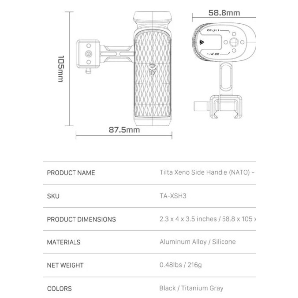 Tilta Xeno Side Handle - Hàng chính hãng