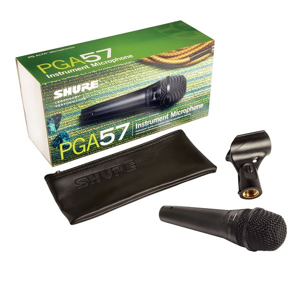 Micro Thu Âm Nhạc Cụ Shure PGA57 Cardioid Dynamic Instrument Cho Guitar Điện, Trống Cơ Và Nhạc Cụ Mộc
