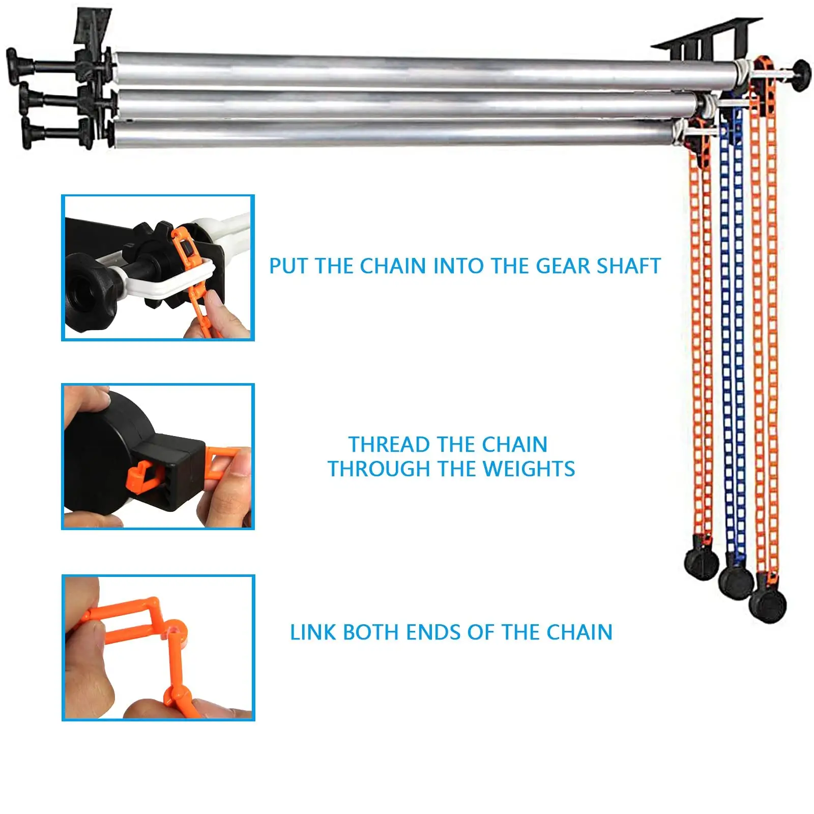 Bộ gá xích kéo phông 3 bao gồm thanh