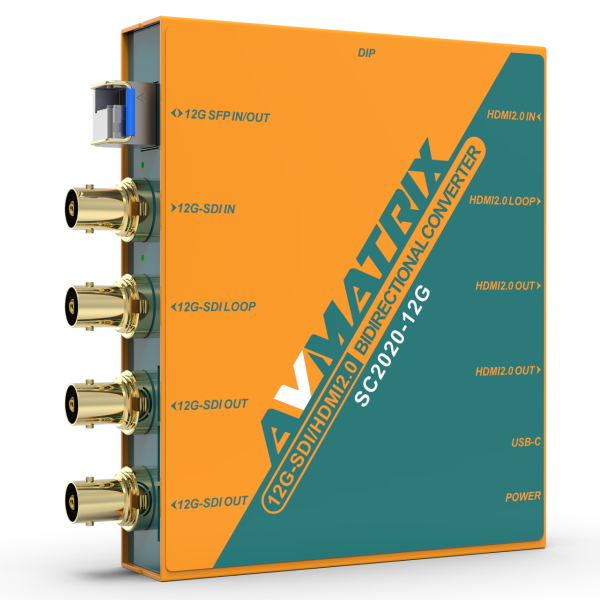 Bộ Chuyển Đổi Avmatrix SC2020-12G SDI/HDMI2.0 Bidirectional Converter