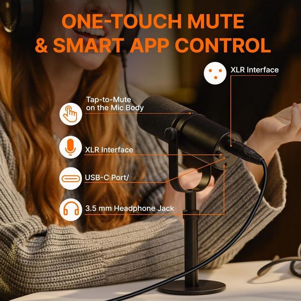 Micro Saramonic MV Pod Thu Âm Chuyên Nghiệp Cho Podcasting, Livestream Và Gaming