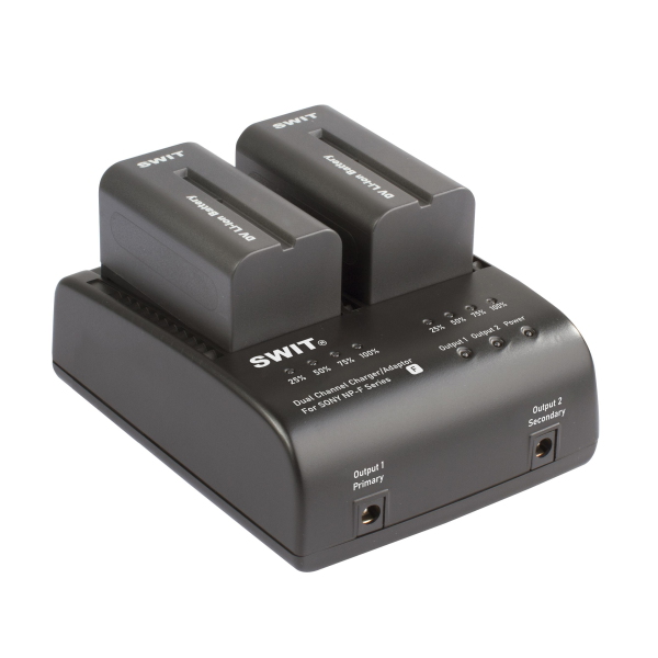 Swit S-3602F 2-ch SONY NP-F Charger and Adaptor