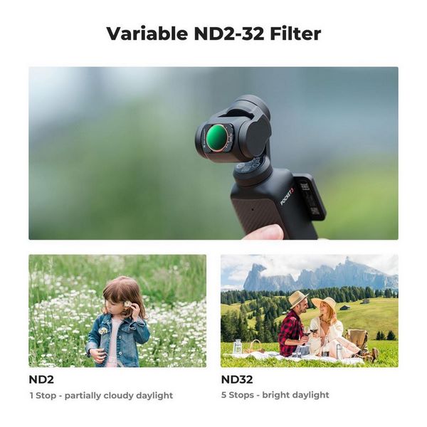 Bộ Kính Lọc K&F Concept Magnetic CPL + Black Mist 1/4 + ND2-32 (KF01.2148) Cho DJI Osmo Pocket 3 Và Pocket 4