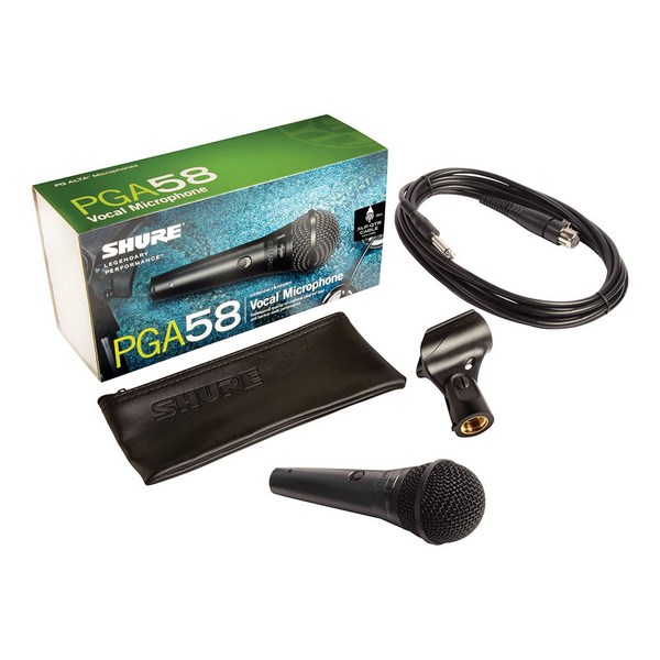 Micro Cầm Tay Shure PGA58 Cardioid Dynamic Vocal Cho Hát Chính, Hát Bè Và Biểu Diễn Sân Khấu