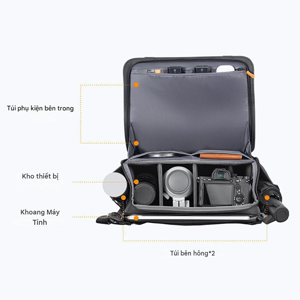 Túi máy ảnh K&Fconcept KF13.163 đeo chéo 10L