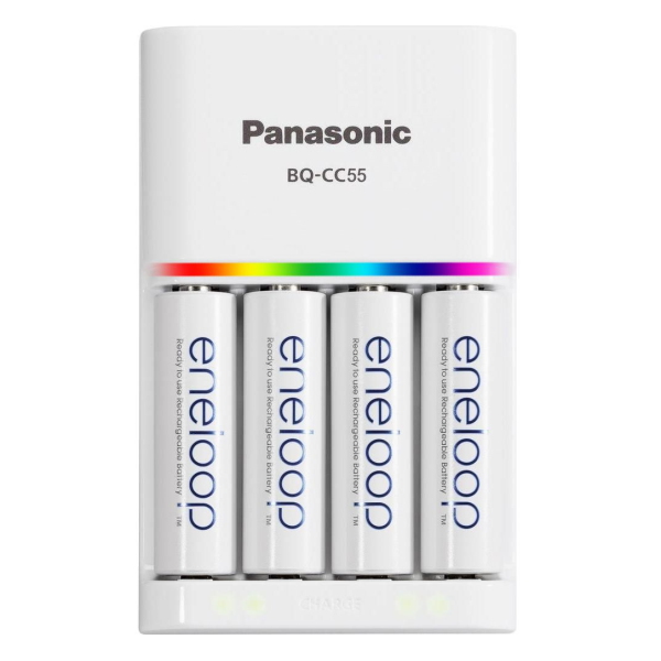 Bộ Sạc Pin Panasonic BQ-CC55 Sạc Nhanh Kèm 4 Pin Eneloop (K-KJ55MC40V3)