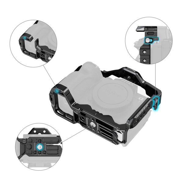 SmallRig Full Camera Cage for Sony Alpha 7R V, 7 IV, 7S III, 7R IV, 7 V (3667C)