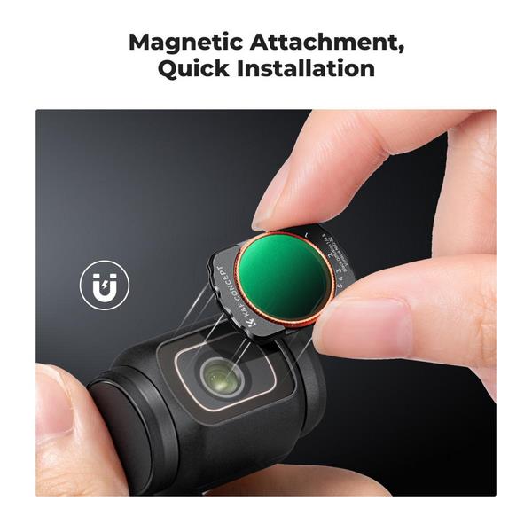 Kính Lọc K&F Concept Magnetic ND2-ND32 & Black Mist 1/4 2-in-1 (KF01.2616) Cho DJI Osmo Pocket 3 Và Pocket 4