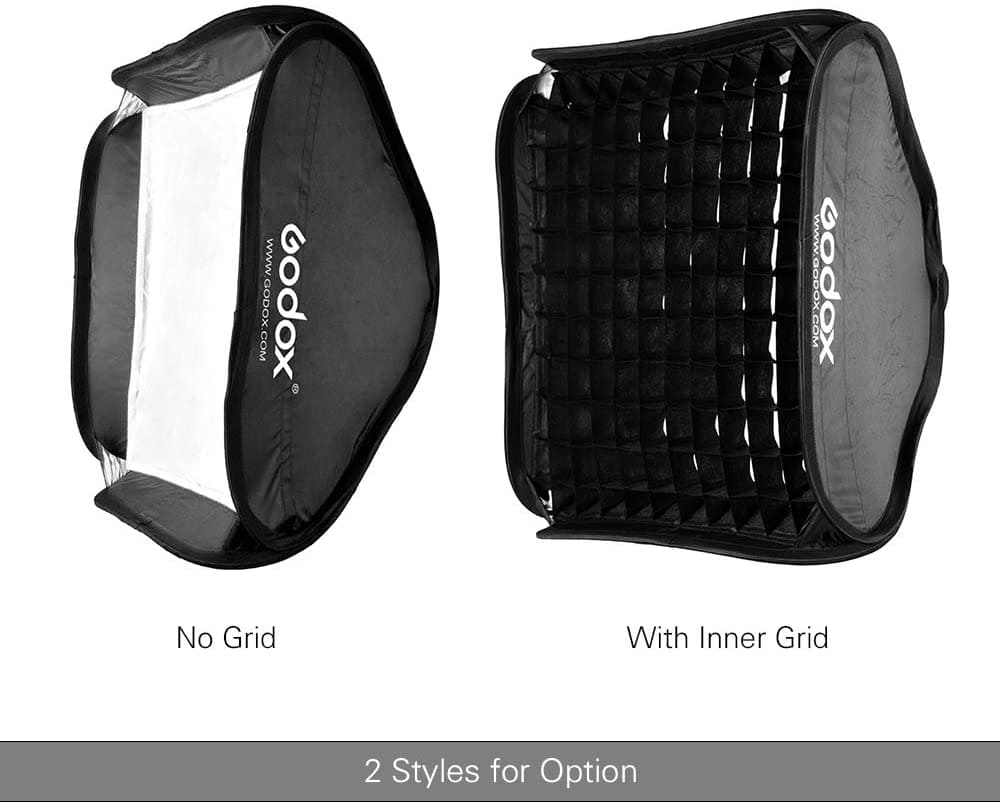 Sofbox Godox SGGV 80×80 giá đỡ S2 kèm lưới tổ ong