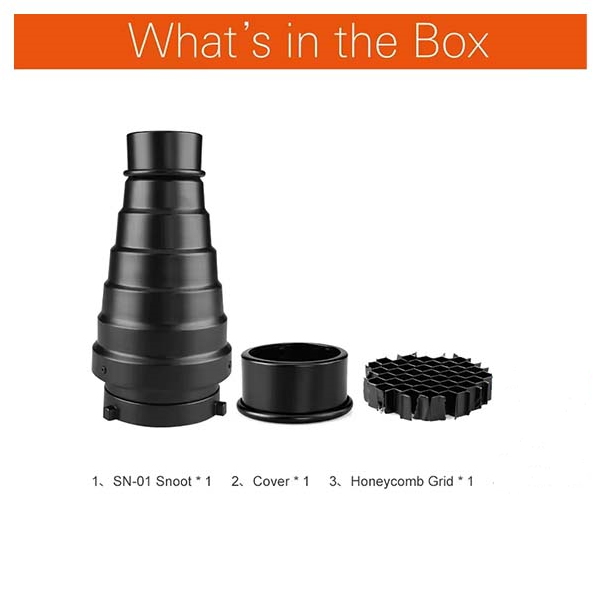 Snoot Godox SN-01 kèm lưới tổ ong