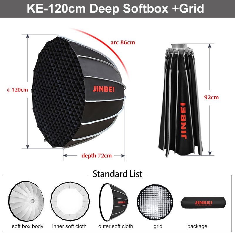 Softbox Jinbei Deep KE 120 Thao tác nhanh