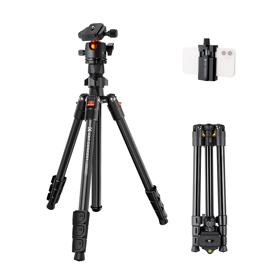 Chân máy ảnh K&F Concept K234A0+ BH-28L + phone holder