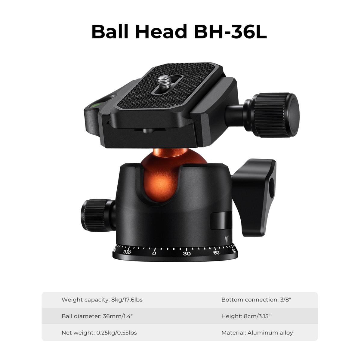 Chân máy ảnh K&F Concept K254C2+BH-36L Sợi Carbon KF09.123